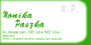 monika paszka business card